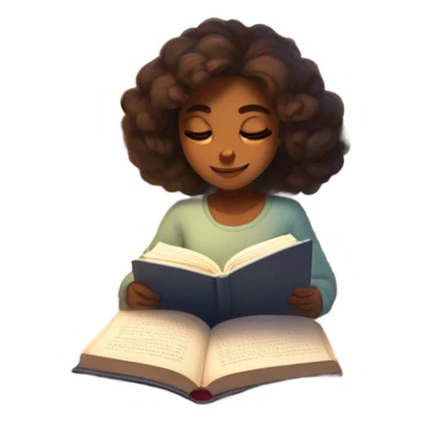 Reading girl in bed sticker