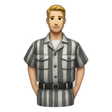 1950s prisoner uniform sticker