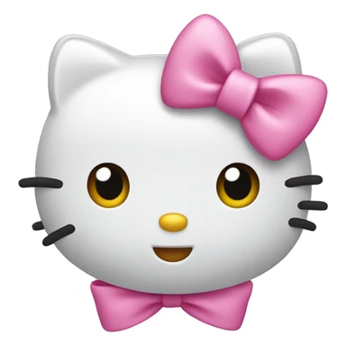 Hello kitty with a pink bow sticker