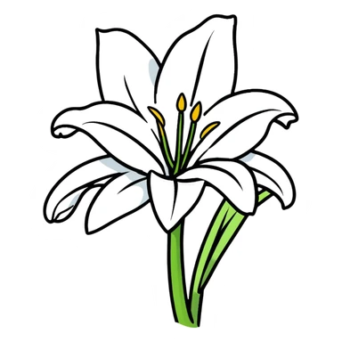 pure white lily flower in bloom sticker