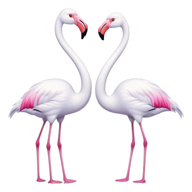 Two white flamingos  sticker