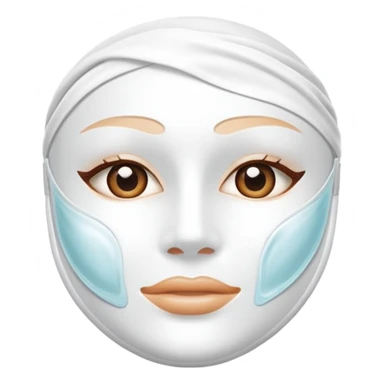 a white skincare beauty mask pack for face, except on the face, just only product sticker