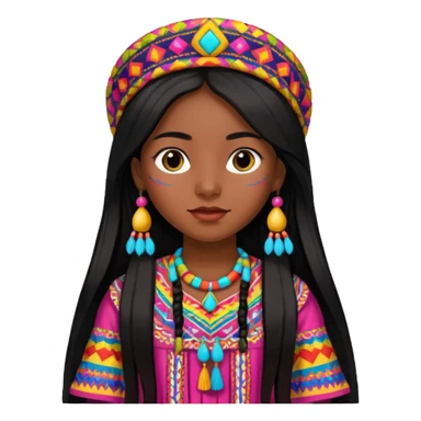 Peruvian girl sticker