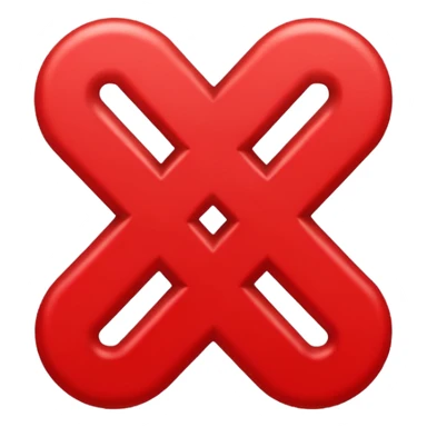 red X sticker
