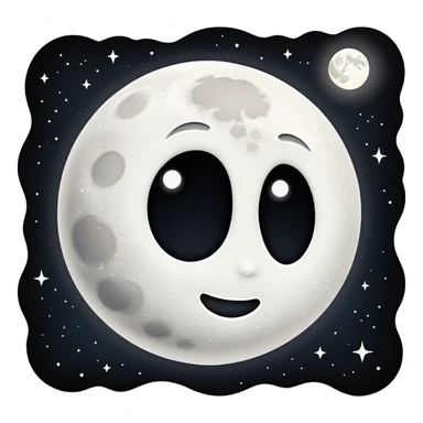 moon dancing with black hole sticker