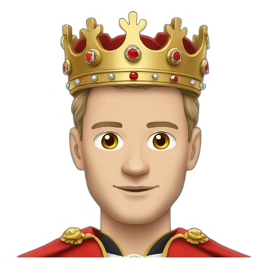 Jonathan Toews as a king with a royal robe on sticker