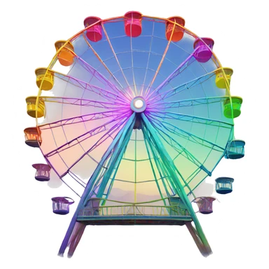 rainbow ferris wheel sticker