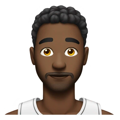 man with hoops and smudged makeup sticker