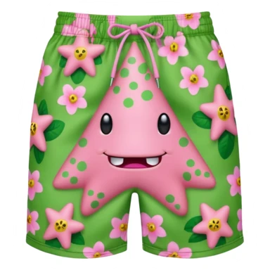 Patrick Star With Green Floral Shorts sticker