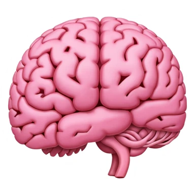 pink brain sticker