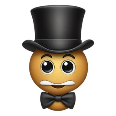  Cartoon peanut wearing a top hat and a monocle sticker