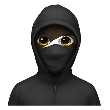 Cagoule noir homme métisse sticker