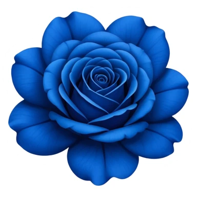 rose shape flower, no stem, now make it a vibrant and bold and darker shade of blue sticker
