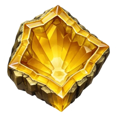 Natural shiny yellow crystal geode sticker