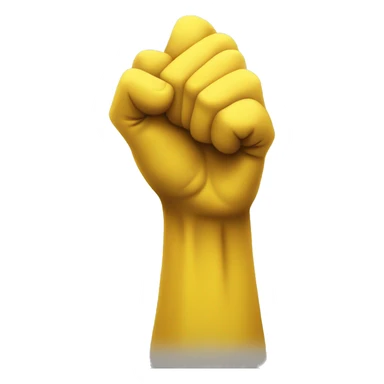 simple yellow raised fist sticker