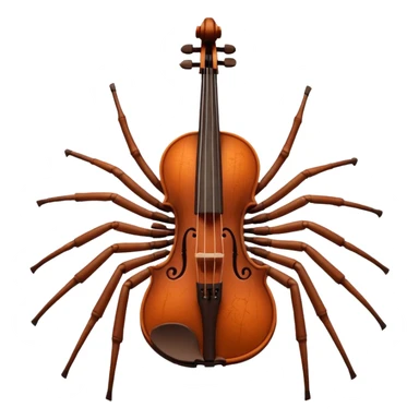 Violin spider sticker