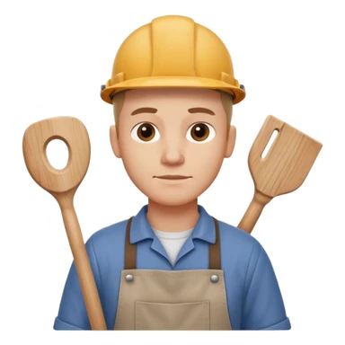 carpenter portrait, head and shoulders only, wearing work apron, wooden tools visible, focused friendly expression, workshop vibe, 3D cartoon, mobile game icon style, clean background, no text, no watermark
 sticker