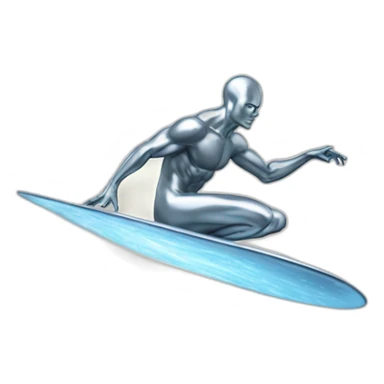 Silver surfer on a cloud sticker