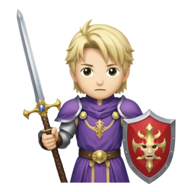 Cecil, final Fantasy iv, paladin, 16-bit graphics, victory sticker