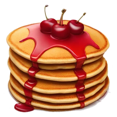 Cherry red pancakes sticker