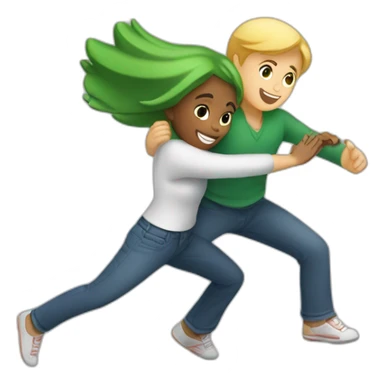 couple-playing-leapfrog sticker