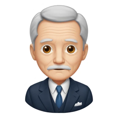 dapper old man portrait sticker