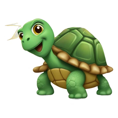 ￼ Turtle with mushrooms and lightning bolts ￼ sticker