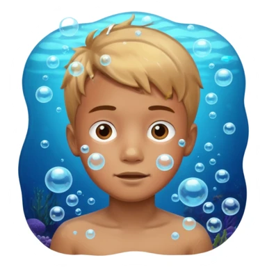 Underwater boy sticker