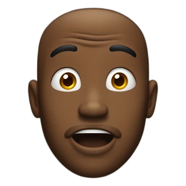 surprised black man sticker