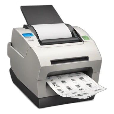 retro receipt printer sticker