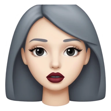 gray color lipstick sticker