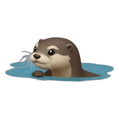 otter swim sticker