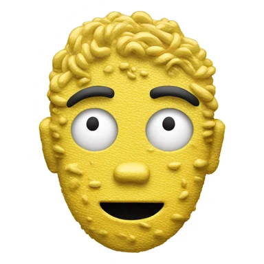 Emoji covered in glue sticker