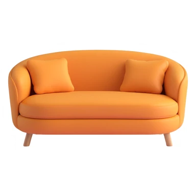 soft and rounded sofa sticker