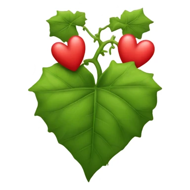 ivy wrapped around red heart sticker