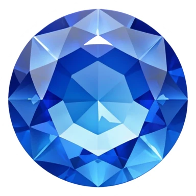 sapphire gemstone, blue precious gem, brilliant cut sticker