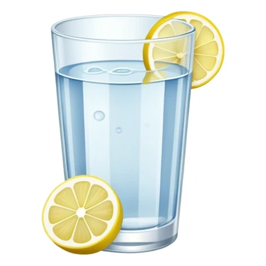 glass of water with lemon slices sticker
