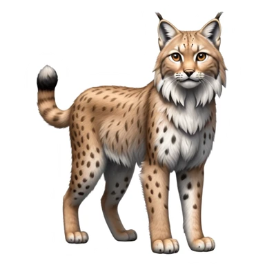 cinematic full body lynx, hyper-realistic, standing sticker