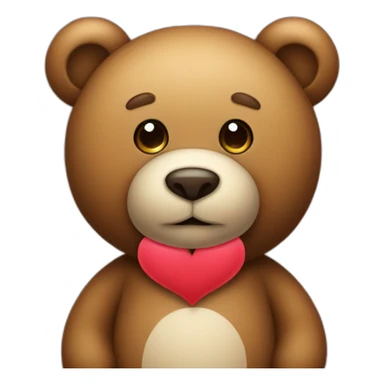 Teddy with heart  sticker