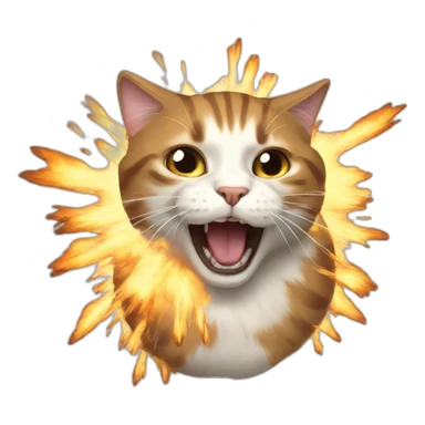cat explotion sticker