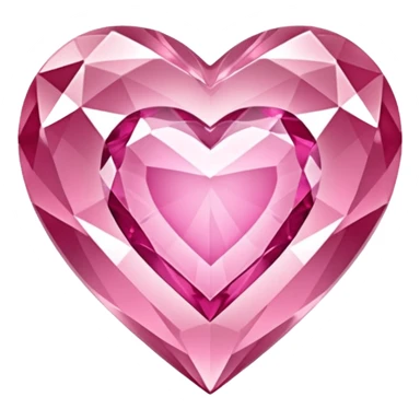 diamond heart with one mini pink heart inside of it  sticker