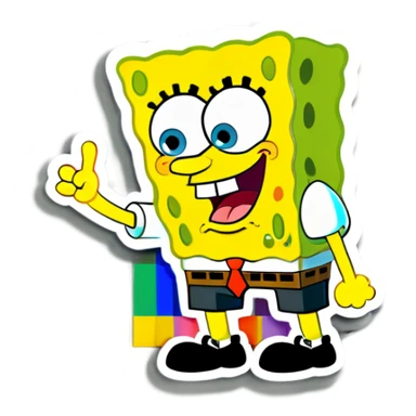 Gay spongebob sticker