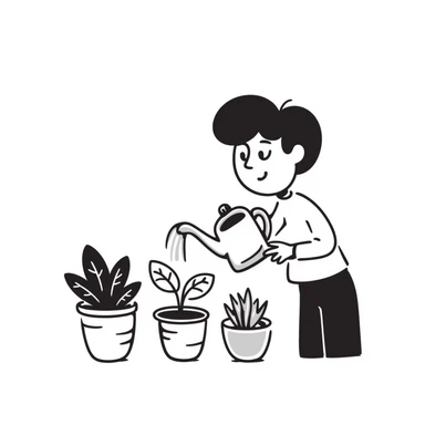 watering houseplants sticker