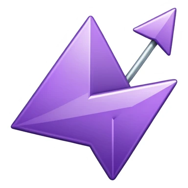 seta para direita roxa sticker