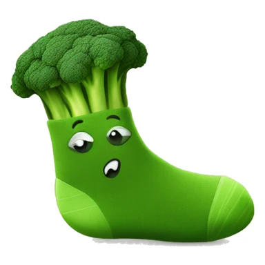 Sock made of broccoli  sticker