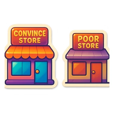 Convince store poor store & More sticker