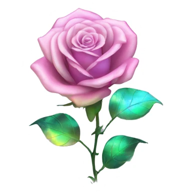 Holographic rose  sticker