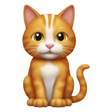 Ginger cat wth a welcome sign sticker
