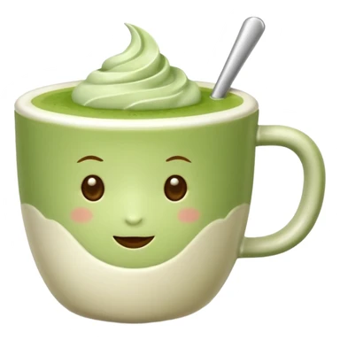 matcha latte in a cup sticker