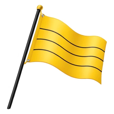 Create 2 yellow lined and 1 black lined flag emoji and put black line between yellow lines sticker